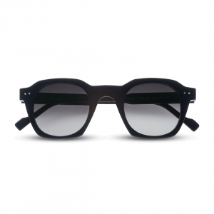 Capri unisex rectangular sunglasses black